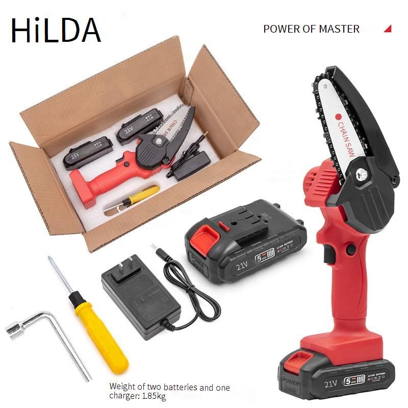 HiLDA Cordless Mini Chainsaw - Lightweight Electric Chainsaw For Wood Cutting, Tree Pruning & DIY Projects_voghion.com