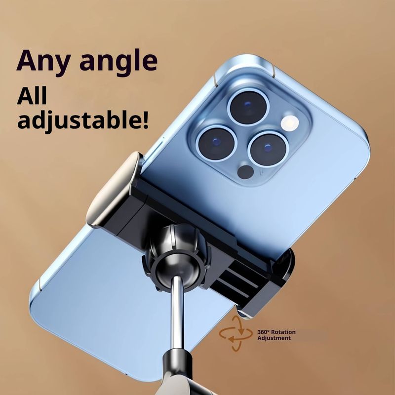 Multi-Angle Overhead Phone Stand With Heavy Base – Adjustable For Live Streaming, Video Calls & Content Creation (Fits Phones & Tablets)_voghion.com