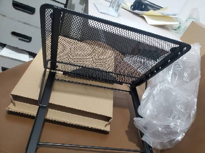 348 Metal Laptop Base Floor Folding Stand Wire Mesh Combination Tablet_voghion.com