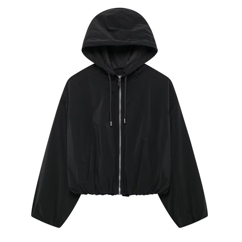 Women's clothing 2024 autumn and winter new style loose hooded jacket_voghion.com