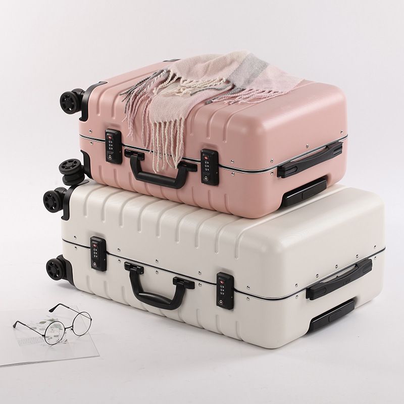Durable PC Aluminum Frame Luggage With TSA Lock, 20-inch & 25-inch Spinner Suitcase For Travel, Waterproof & Lightweight Carry-On_voghion.com