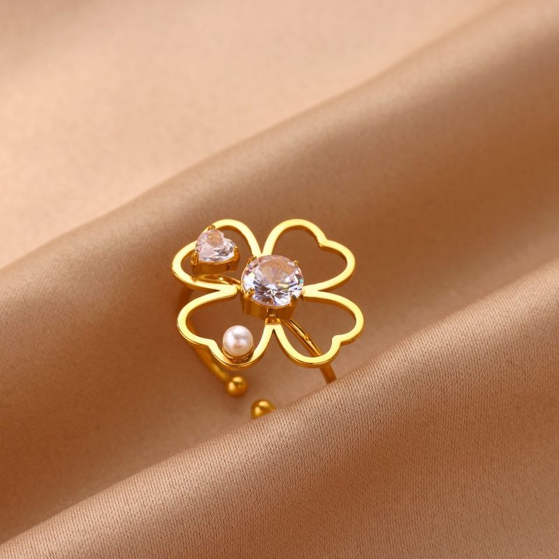 Vintage Ethnic Bohemian Beach Luxury Zircon Heart Clover Ring Premium Birthday Anniversary Valentine's Day Gift_voghion.com