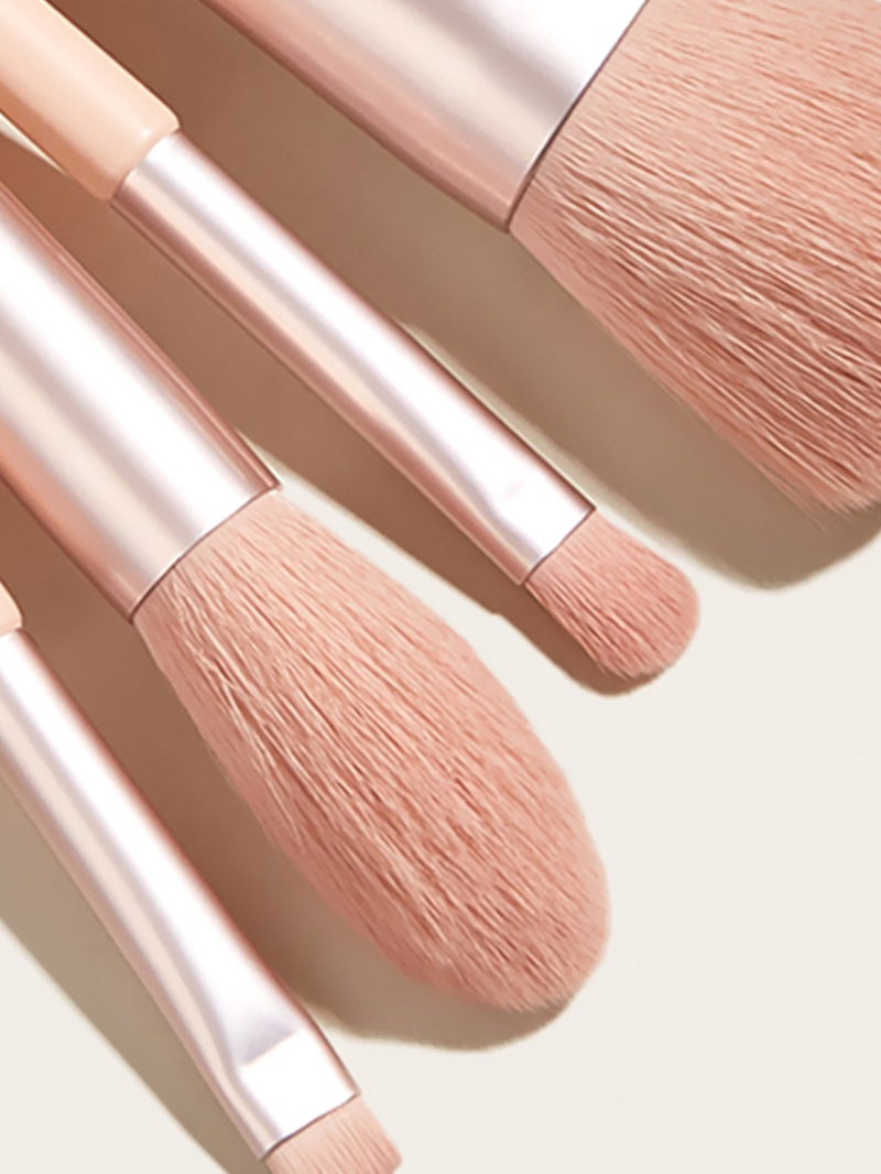 11 pcs pink makeup brush set, high quality, extra large, including foundation brush, double-ended brush FINDCOLOR_voghion.com