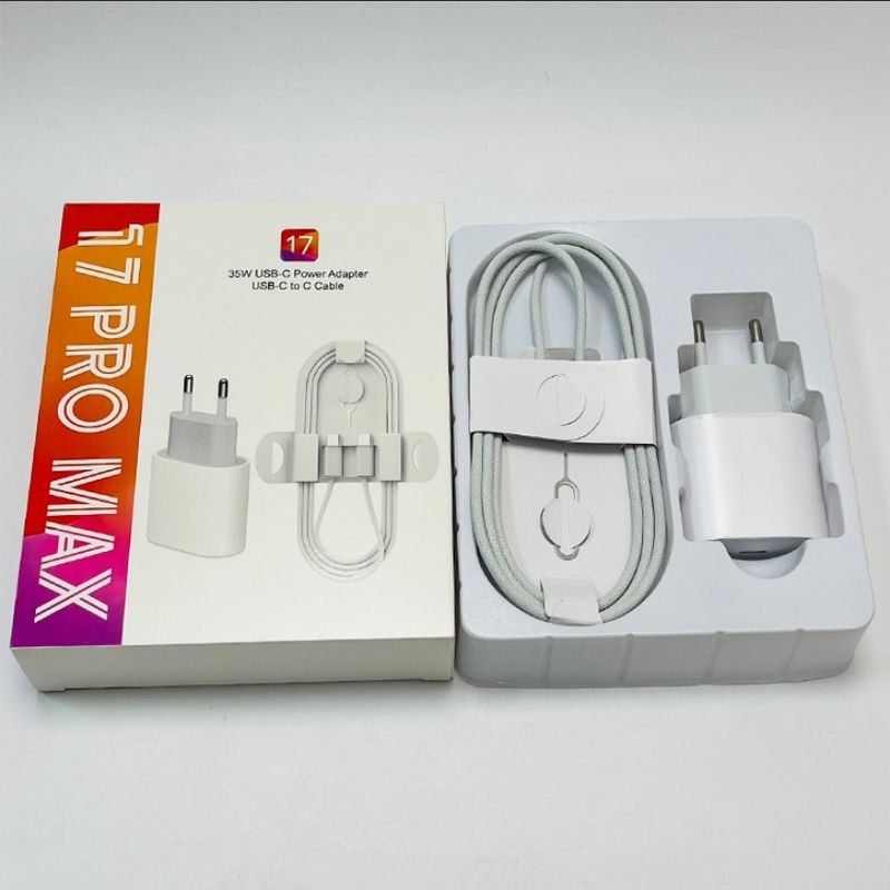 Kompatibel mit iPhone 15 Ladegerät Dual C-Apple 16-adriges geflochtenes Set EU-Standard-Schnellladekabel_voghion.com