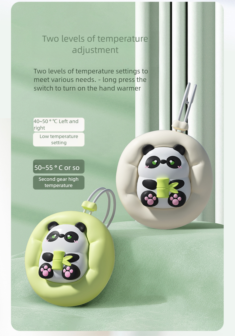 Scaldamani a forma di panda, regalo aziendale per clienti e dipendenti, piccolo premio pratico per la festa di metà autunno_voghion.com