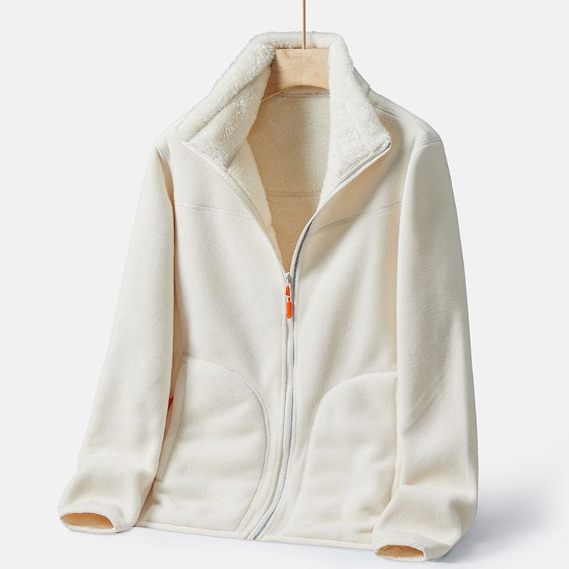 U Brand Same Style Outdoor Couple Base Layer Double-Sided Jacket Women Thickened Polar Fleece Sweatshirt Autumn Winter_voghion.com