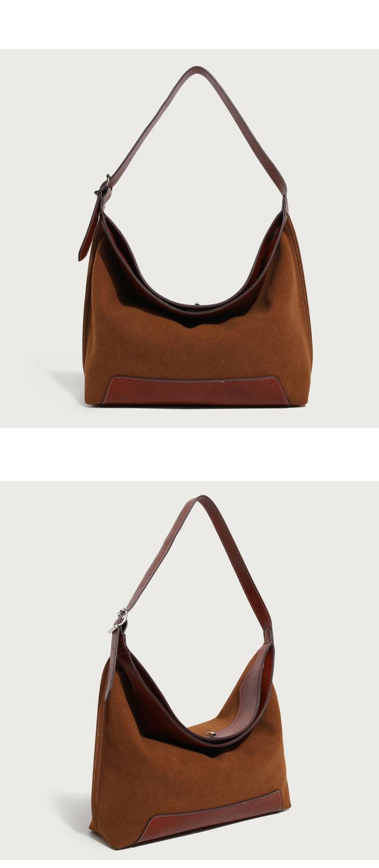 Geantă de umăr la modă din piele de culoare pură, cu același temperament, cu o sută de stele, geantă subraț, cu capacitate mare, tip crossbody_voghion.com