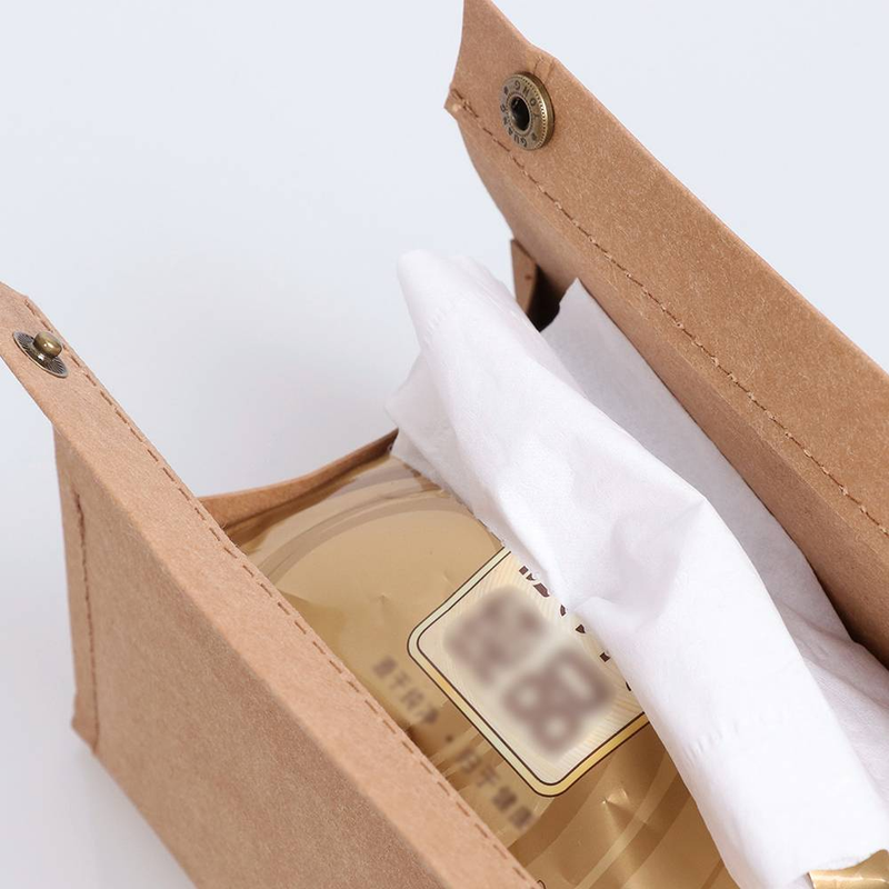 1 cassetto in carta kraft spessa nera/marrone, scatola porta fazzoletti impermeabile, per soggiorno, camera da letto, tavolino, scrivania_voghion.com