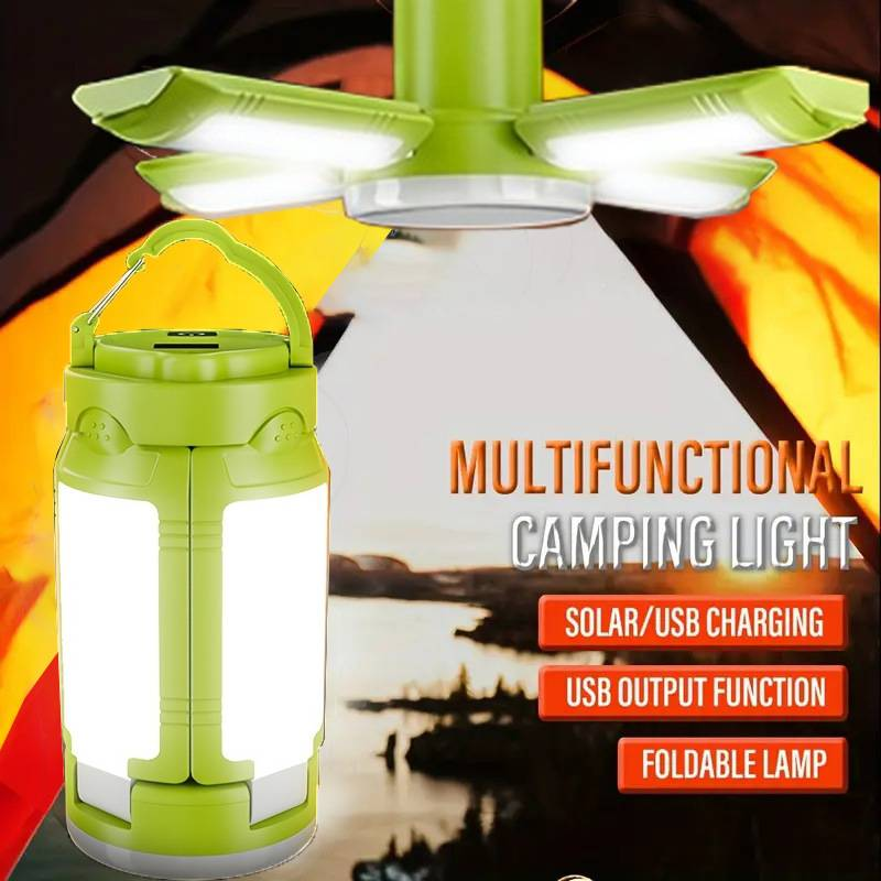Outdoor Lights Led Camping Lights USB Rechargeable Folding Tent Hanging Light Lantern Lighting Emergency Lights_voghion.com