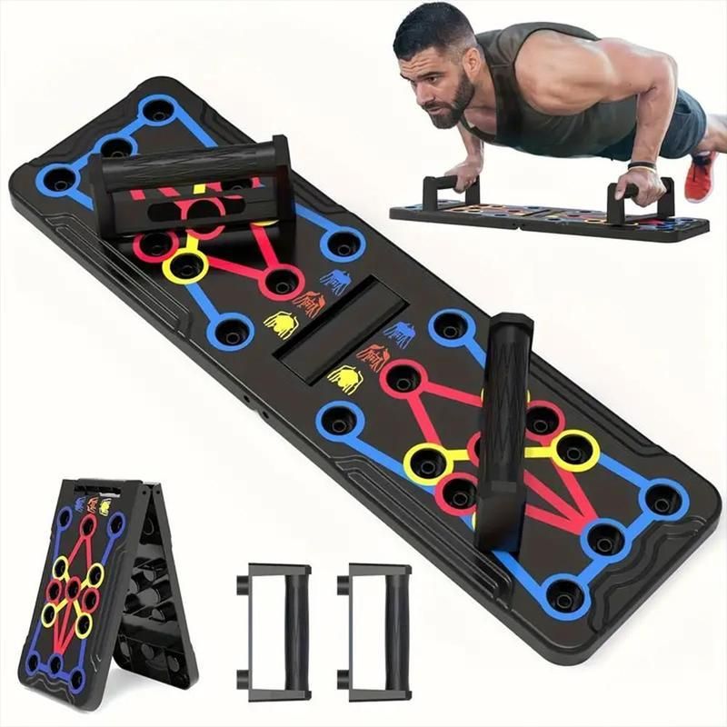 Push-Up-Board, klappbarer Liegestützständer für Bauch- und Brustmuskeltraining, tragbares Fitnessgerät für das Heim-Fitnessstudio_voghion.com