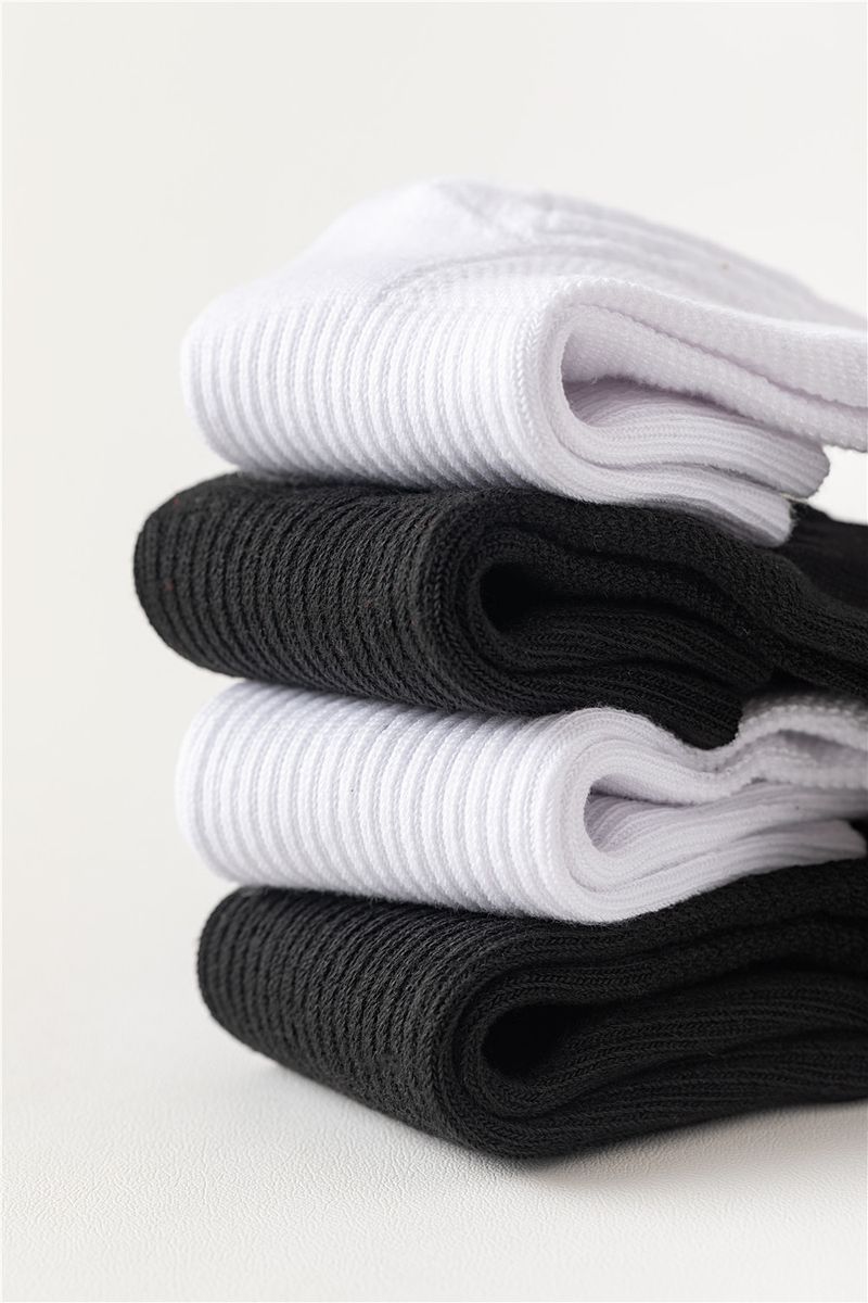 Socks Men's Boat Socks Summer Mid-tube Socks Thin Short Socks Solid Color Cotton Stockings White Sports Socks Half Towel Bottom Length_voghion.com