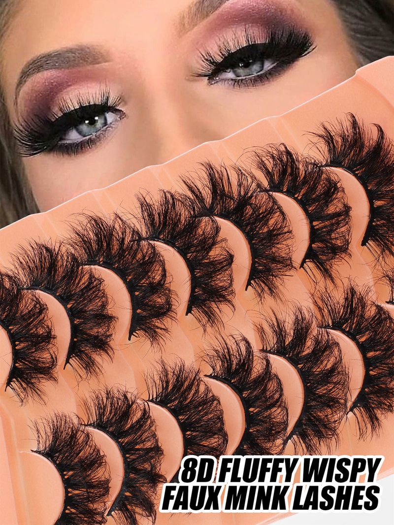 7 Pairs of False Eyelashes Volumize and curl eyelashes_voghion.com