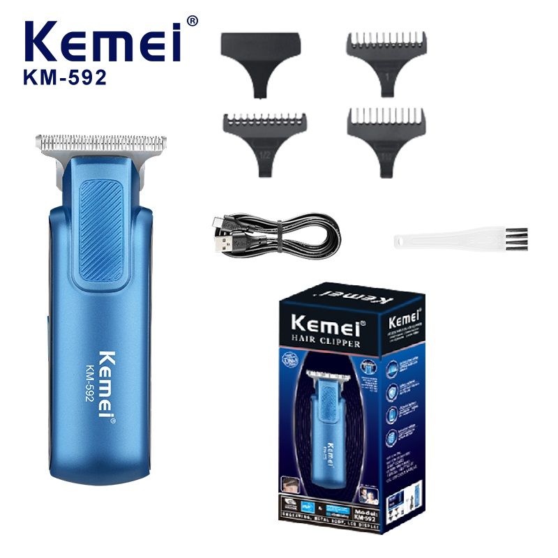 Nuovo design portatile da uomo Mini Trimmer Km-592 Usb ricaricabile professionale Barbiere Tagliacapelli_voghion.com