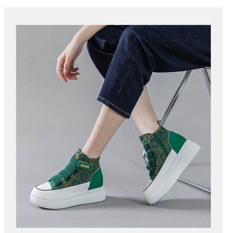 High-Top-Leder, beliebte weiße Schuhe, Boutique, vielseitiger flacher Absatz, dicker Boden, Muffin, größere Damenschuh-Generation_voghion.com