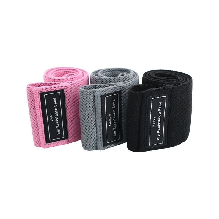 Double-11-Sonderangebot: Fitness-Set für Damen – Elastisches, gestricktes Widerstandsband in Pink, Grau und Schwarz_voghion.com