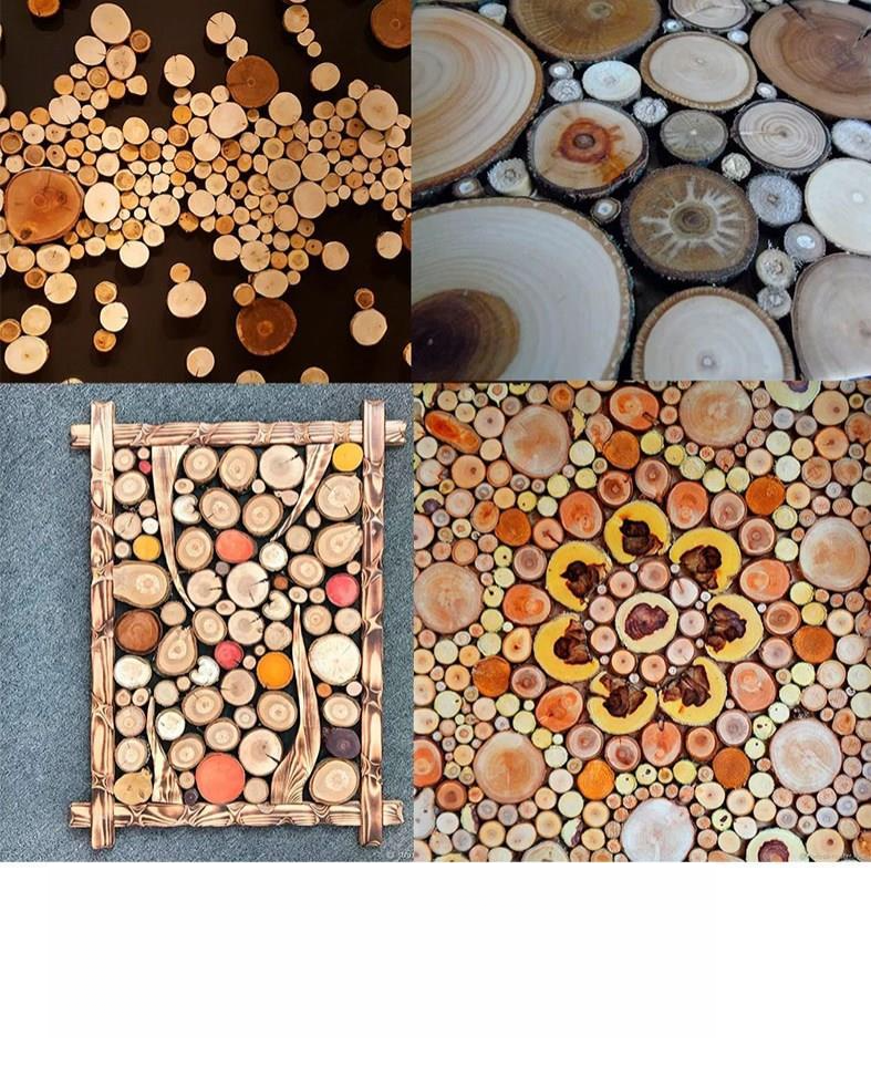 Decoration Kindergarten DIY Handicraft Activity Round Wood Chip Material_voghion.com