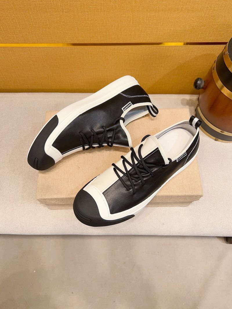 Scarpe da ginnastica classiche casual con lacci in vera pelle da uomo europee alla moda_voghion.com