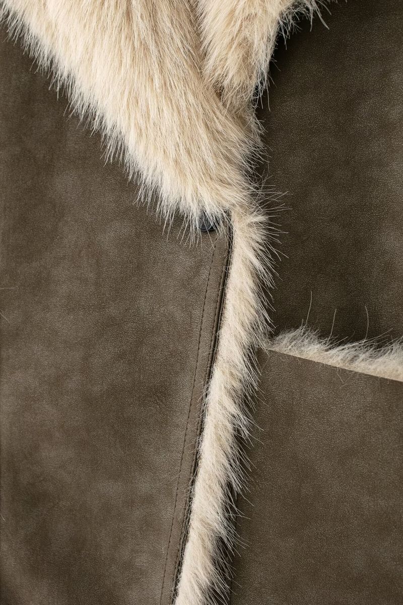 Women's Clothing Women's Reversible Long Coat – Double-Faced Faux Fur Trench – Oversized Lapel Outerwear (XS-L)_voghion.com