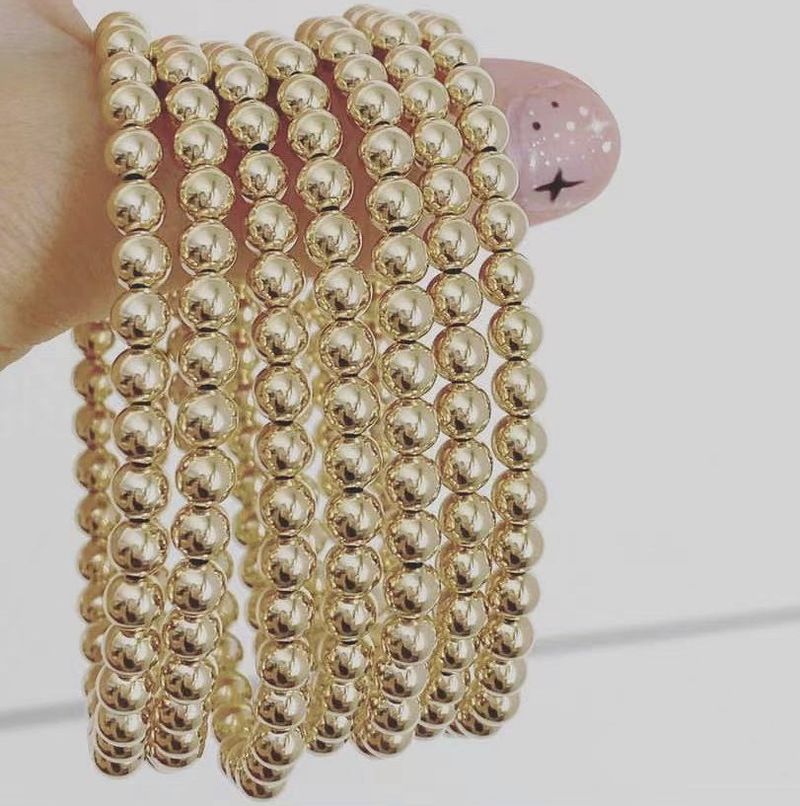 Bracelet polyvalent en acier inoxydable avec perles rondes pour femme, perles d'eau douce naturelles_voghion.com
