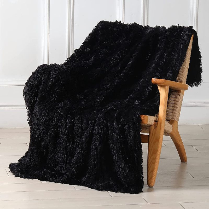 Coperta di peluche per divano, morbida, calda, confortevole, in pelliccia sintetica, per divano e letto, doppia faccia._voghion.com
