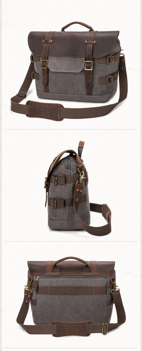 Fashionable new canvas shoulder bag, casual crossbody bag, new manufacturer retro mailman bag, computer bag_voghion.com