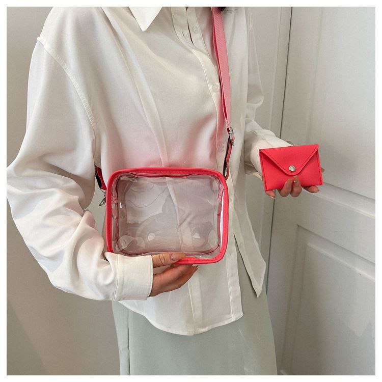 2023 Nuova borsa a banda larga Borsa a tracolla da donna Borsa a tracolla casual alla moda Borsa a tracolla trasparente in gelatina_voghion.com
