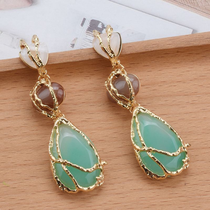 2024ZA Orecchini lunghi in resina patchwork geometrica con pendente in acrilico dalla personalità esagerata_voghion.com