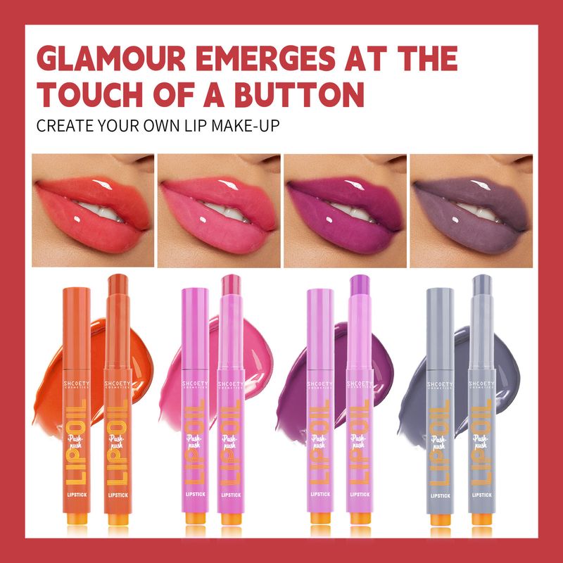 Lipstick Makeup Jelly Press Lipstick Solid Water Light Lip Gloss Mirror Lip Glaze Multi Color Lipstick_voghion.com