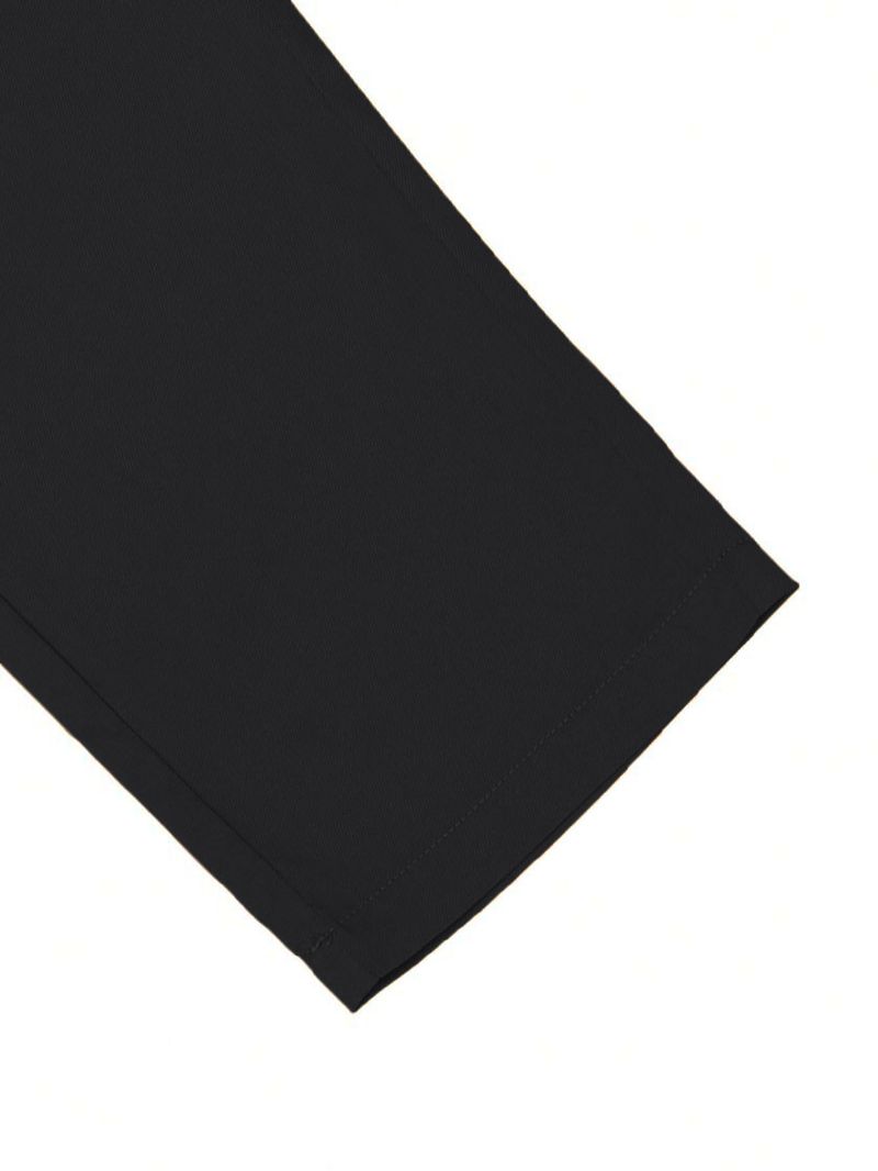 Ubrania męskie Slim Fit Leather Label Nine Point Pants Jednokolorowe spodnie casualowe z kieszeniami_voghion.com