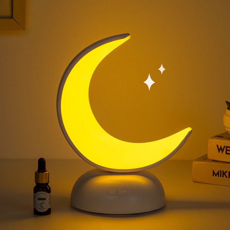 Mājas dekorēšanai LED naktslampiņa Mēness aromterapijas naktslampiņa bezpakāpju regulējama silta/balta gaisma istabas galda apgaismojumam guļamistabai_voghion.com