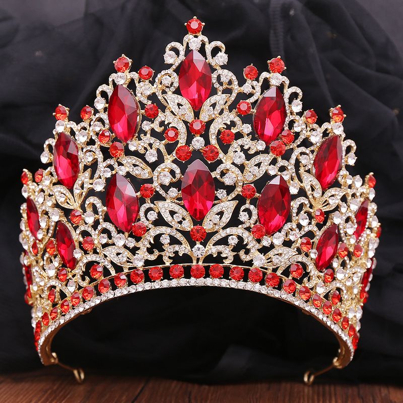 Accessoire de cheveux de mariée MariageMariage Grand diadème en cristal Ensemble de feuilles de forêt de luxe Diadème de mariée en strass_voghion.com
