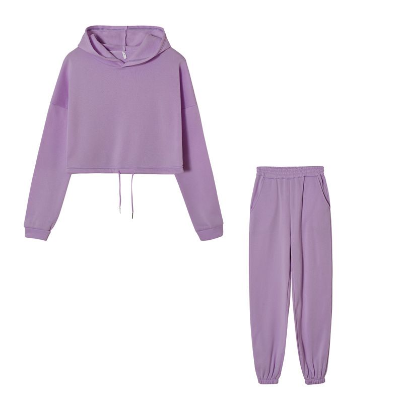 Women's Long-Sleeve Sporty Casual Set – Trendy Two-Piece Outfit, Polyester Comfort (Blue/Black/Pink, S-XXL)_voghion.com
