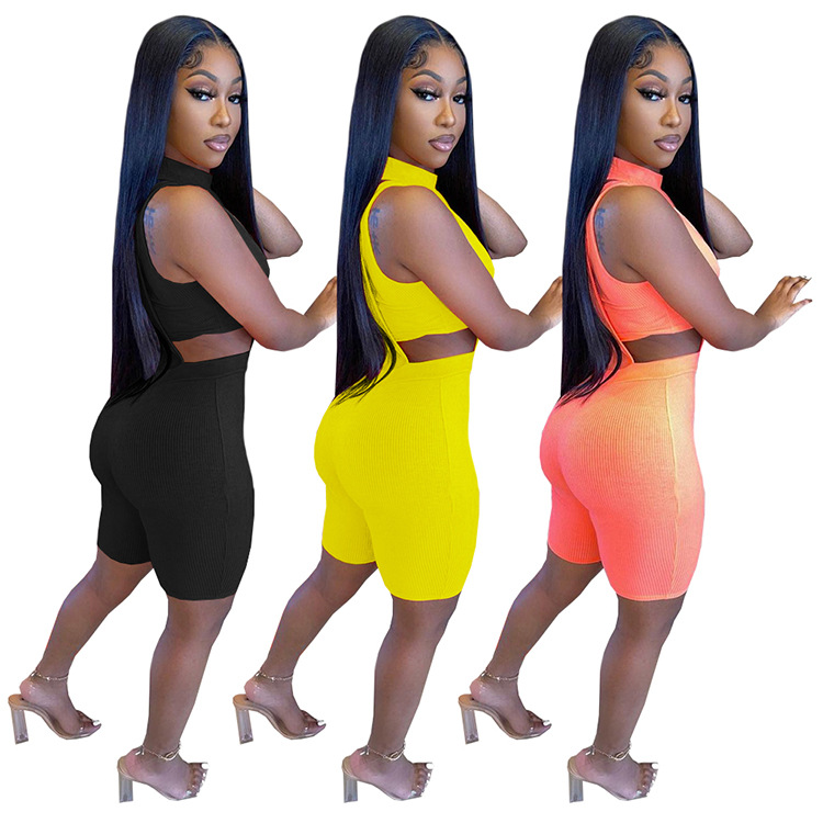 set di due pezzi in rete con nuovo filo estivo per abbigliamento femminile_voghion.com