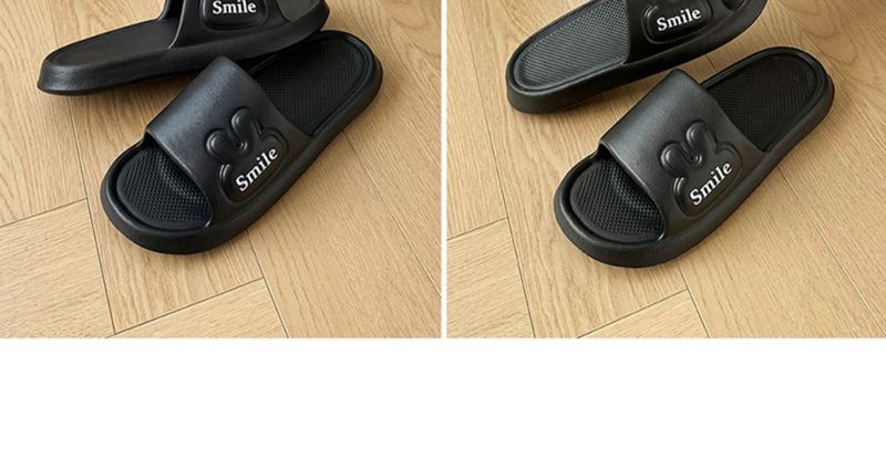 Cartoon-Paar-Hausschuhe – Atmungsaktive EVA-Sandalen mit rutschfester Sohle, weiche Hausschuhe für Männer und Frauen (Optionen mit Bären- und Volltonfarbe)_voghion.com