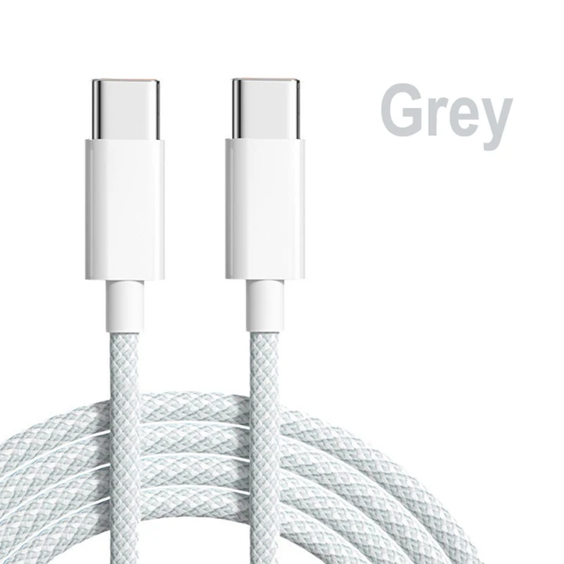 Original PD 60W USB C hurtigopladerkabel til iPhone 15 Pro Max 15 Pro 15 Puls USB-C vævet opladningskabel datalinje tilbehør_voghion.com