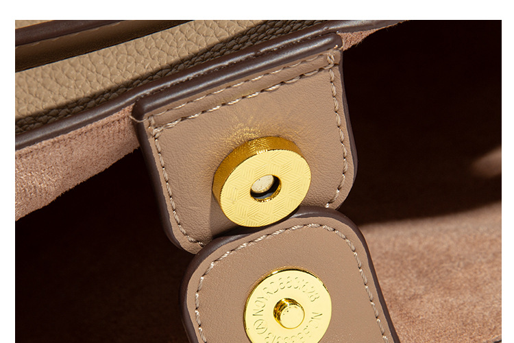 Damentaschen Retro-Beuteltasche Damen Einfache und modische strukturierte Spleißdesign-Handtasche für Pendler mit Mutter-Kind-Umhängetasche_voghion.com