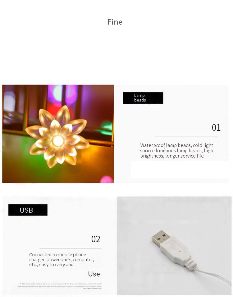 Solar LED String Lights With USB & Battery Power, Waterproof IP44 For Garden Patio Christmas Party Wedding Decoration, 8 Modes Dimmable Fairy Lights_voghion.com