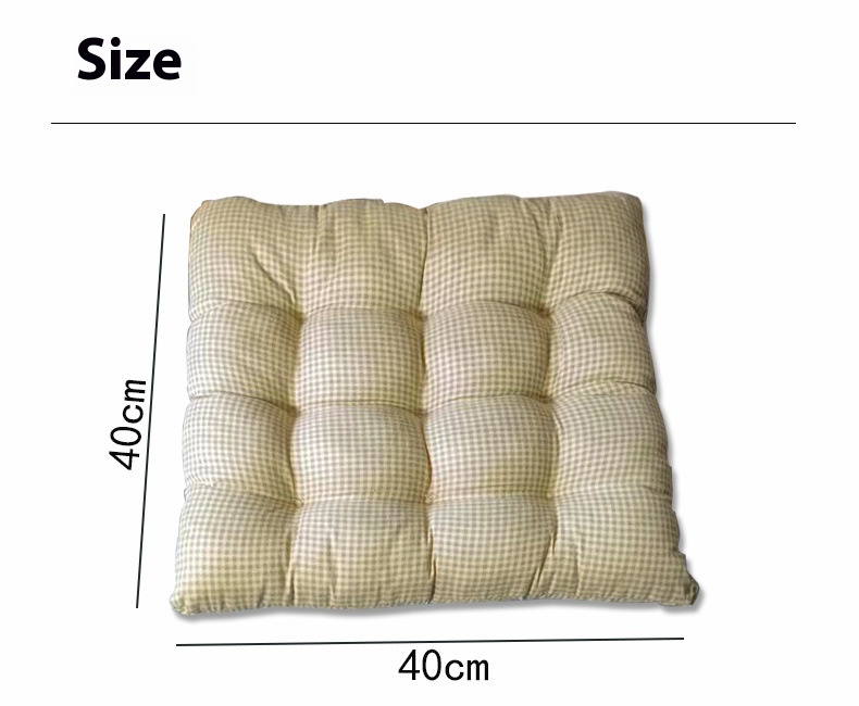 Rutschfestes Sitzkissen – Atmungsaktives Stuhlpolster aus Polyester für Zuhause, Büro und draußen (40 x 40 cm, geometrische/Blumenmuster, gebundenes Design)_voghion.com