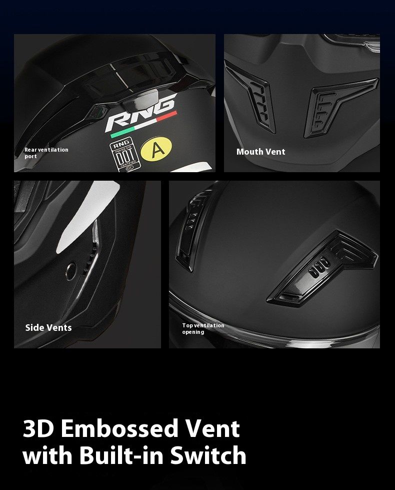 3C-Certified Full-Face Motorcycle Helmet – Dual Visor (Clear/Tinted/Chrome), ABS Shell, 8 Colorways & 4 Sizes For Urban Commuters_voghion.com
