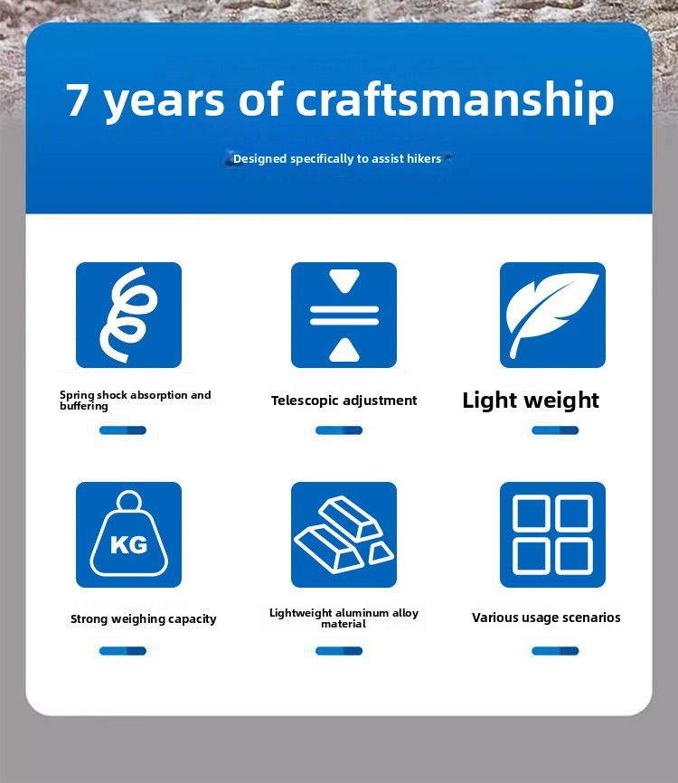 Jiangfenfa Outdoor Trekking Poles Adjustable Telescopic Walking Sticks For Hiking And Backpacking Straight Handle_voghion.com