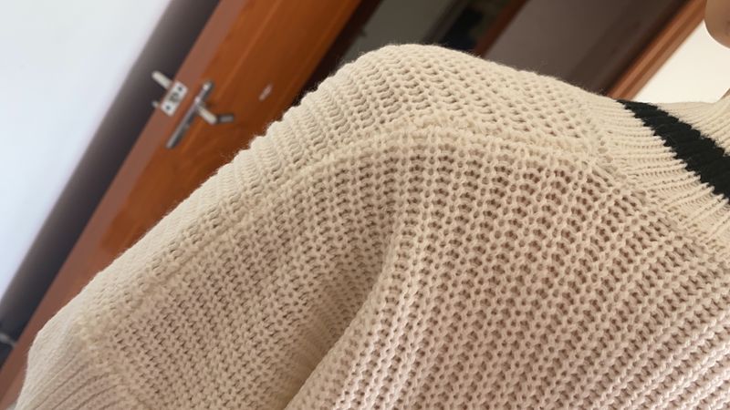 Lässiger Langarmpullover für Damen mit Farbblock-Design, lockere Passform, schlankmachend, Herbst-Winter-Mode_voghion.com