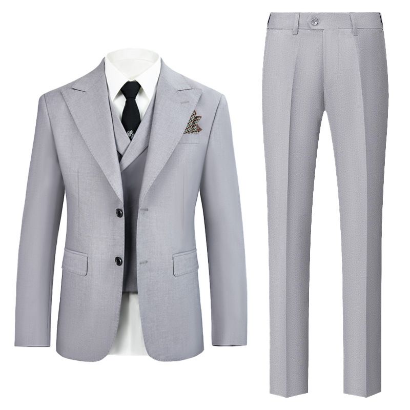 Herren Slim Fit Anzug Dreiteiler – Zweireihiger Hochzeits- & Business-Blazer mit Weste & Hose (Größen M-5XL)_voghion.com