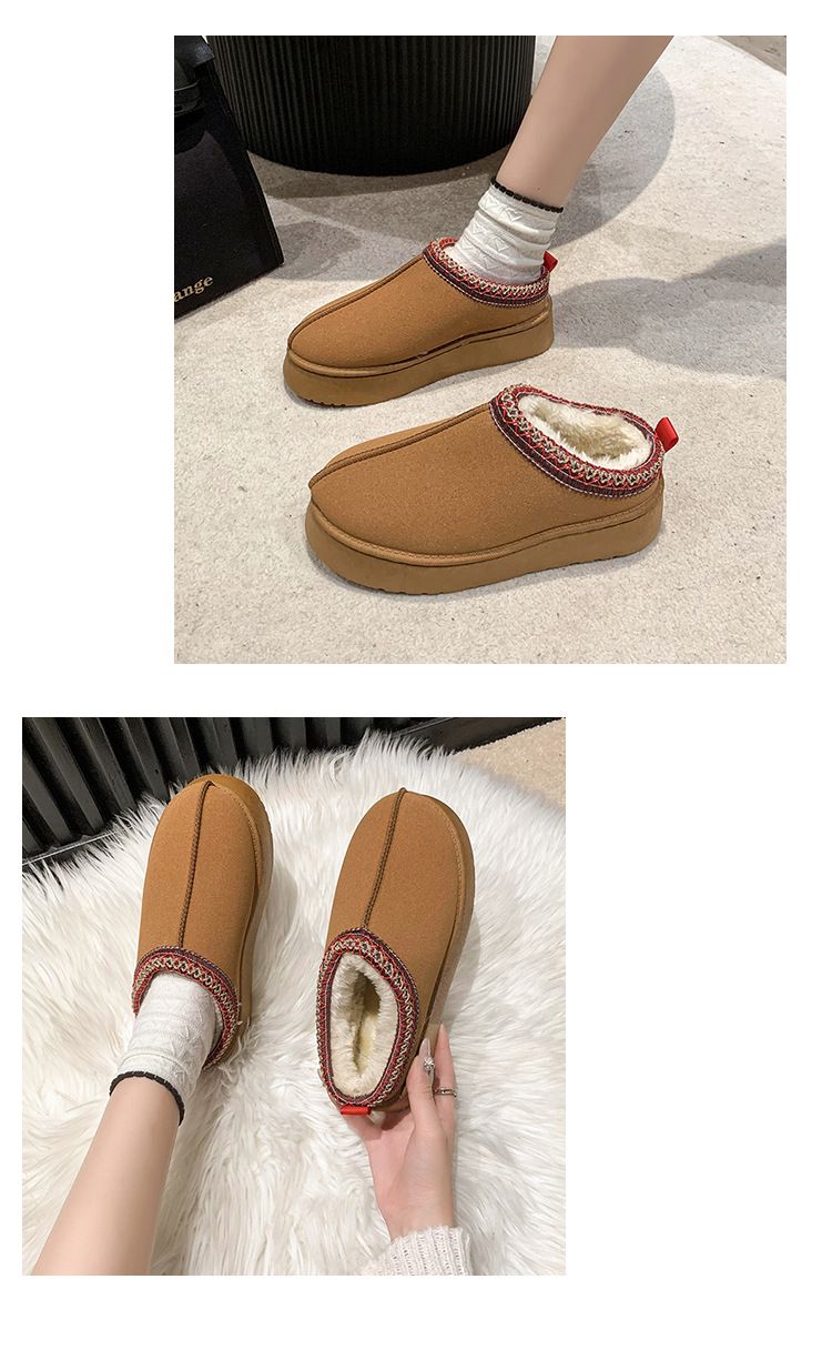 Nuove scarpe pigre con suola spessa, pantofole soffici a forma di muffin, da indossare fuori casa, sandali di cotone caldi con suola spessa, taglia 43_voghion.com