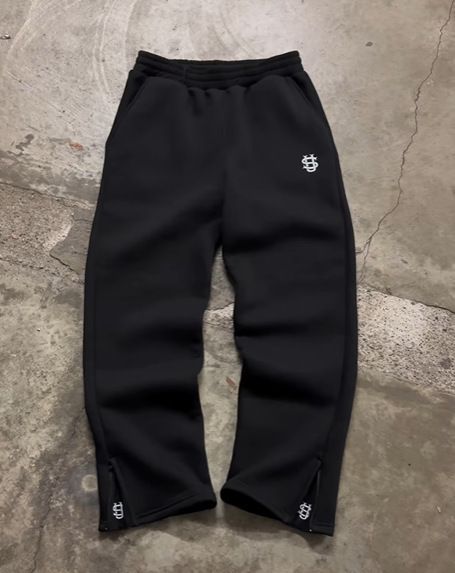 Erkekler İçin Amerikan Tarzı İşlemeli Günlük Sokak Hip-Hop Fermuar Tasarımlı Spor Çok Yönlü Bol Uzun Pantolon_voghion.com