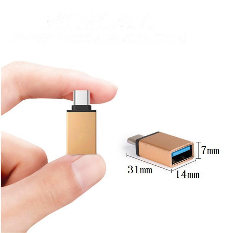 Aluminum Alloy OTG Type-C To 3.0 Android Phone Computer Tablet USB Flash Drive Car Adapter_voghion.com