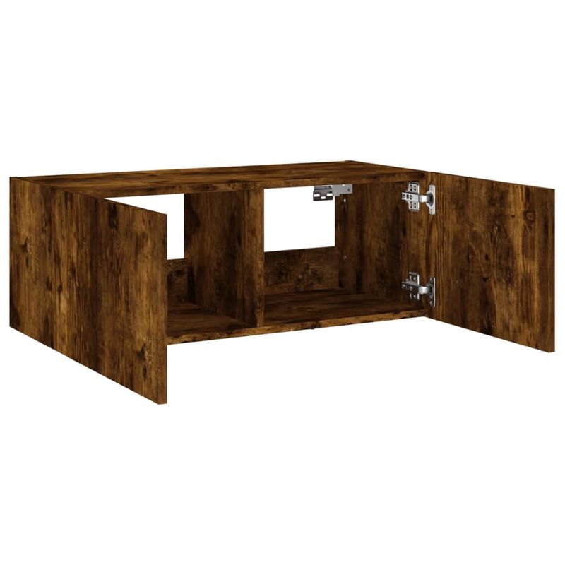 TV-Wandschrank mit LED-Leuchten Räuchereiche 80x35x31 cm_voghion.com
