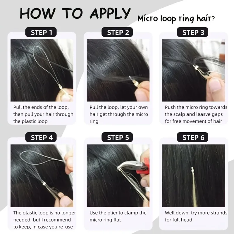 Extensii de păr Micro Loop, păr uman drept, lipici moale Kerating, cu fir de pescuit Micro Loop, extensii de păr Fusion pentru femei_voghion.com