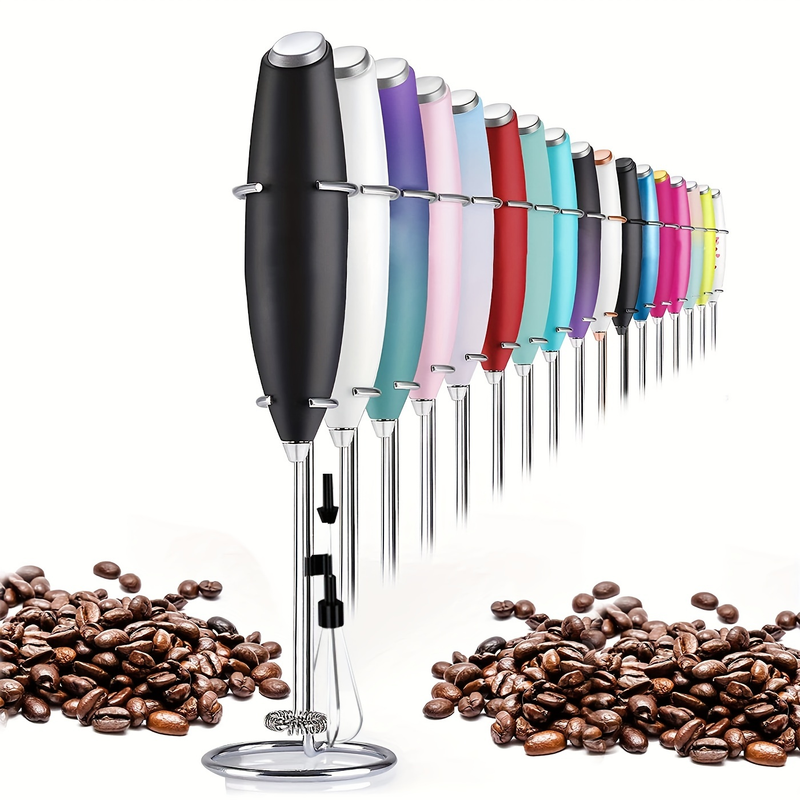 1 Stück Verbesserter Titan-Milchaufschäumer für Kaffee - Elektrischer Handrührer, Milchaufschäumer, Minimixer und Kaffeemixer für Frappe, Latte, Matcha und mehr_voghion.com