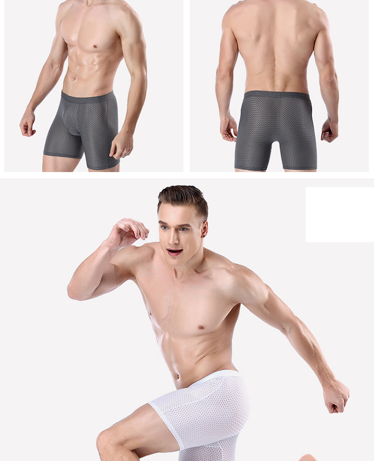 Intimo da uomo Slip sportivi da uomo Boxer estesi traspiranti Fitness Ice Silk_voghion.com