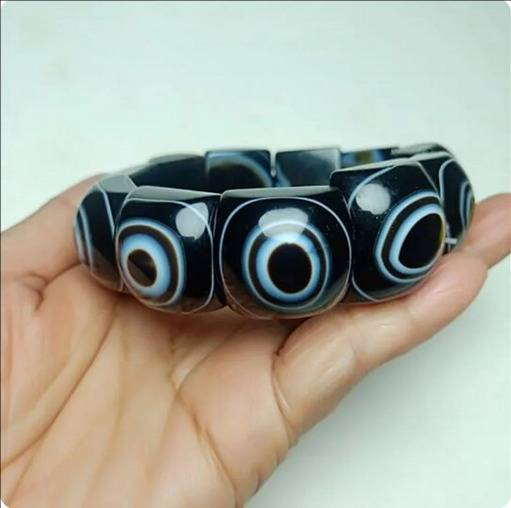 Buddha Eye Manual Smycken för män, Sky and Agate, Svart och Vit, Agat Armband Sardonyx Supply, Partihandel_voghion.com